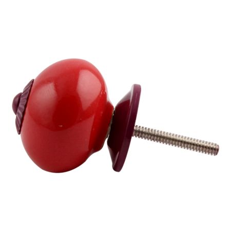 Solid Red Purple Fitting Ceramic Knob
